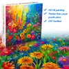 Bgraamiens Puzzle-Small Rainbow Flowers in The Garden 1000 Pieces Puzzles for Adults,Flower Puzzle for Adults,Color Challenging Puzzle