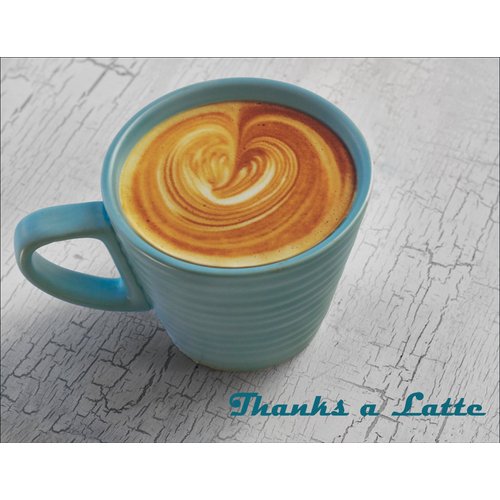 Thanks A Latte -Thank You Cards Note Cards - Set of 12 Blank Thank You Greeting Cards and Envelopes
