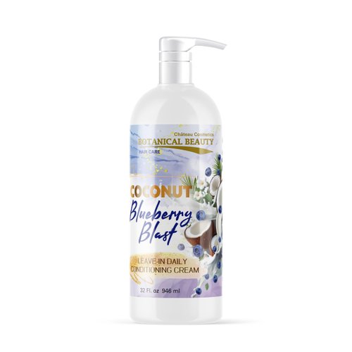 Botanical Beauty Coconut Blueberry Blast Leave-In Conditioner for Hair Softening, Detangling, Damage Repairing and Breakage Prevention 32 Fl. Oz.. 946 ml.