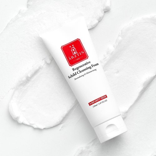 ARZTIN Regenerative Schild Cleansing Foam for sensitive skin, Irritated skin, Low pH Formula, Hydration Soothing effect, 150ml