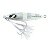 OCEAN CAT 1 PC Slow Fall Pitch Fishing Lures Sinking Lead Metal Flat Jigs Jigging Baits with Hook for Saltwater Fishing (150g, Silver)