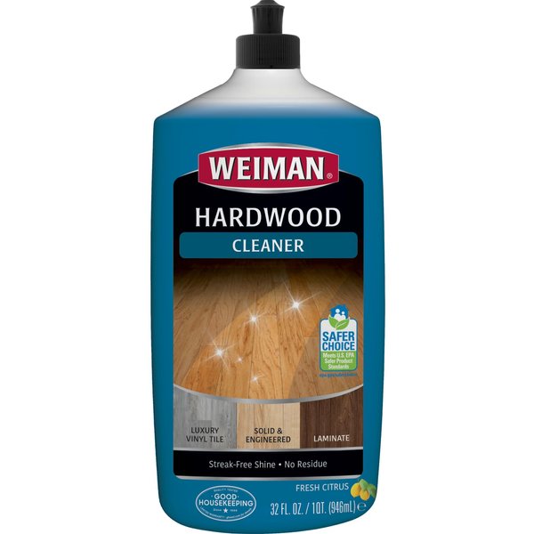 Weiman Hardwood Cleaner for Finished Hardwood Floors, Engineered Floors, Laminate - Streak-Free Results, EPA Safer Choice Certified, 32 oz