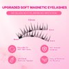 FindLove 2 Pairs Magnetic Lashes with Applicator Short Waterproof Magnetic Eyelashes Kit Natural Look Easy to Wear(SCH)