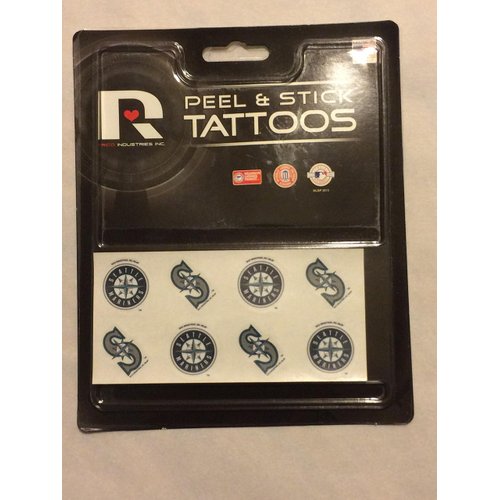 Rico MLB Seattle Mariners Products MLB Temporary Tattoos Seattle Mariners, Black, Small