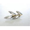 Generic Small gold tone crystal leaves hair pin clip barrettes for fine hair (Clip quantity: 1 clip)