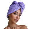 Radiant Queen -100% Cotton T-Shirt Hair Towel (Violet)+ Reduce Breakage, Frizz & Tangles + Perfect for Plopping and Curly Hair Care + Zero Microfiber + Soft + Turban Hair Wrap
