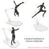 Yocoolfun 3 Pcs Action Figure Stand,Assembly Display Holder Base Doll Model Support Stand Compatible with HG RG SD SHF Gundam 1/144 Toy Clear