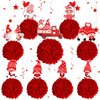 9 Pcs Valentine's Day Gnome Centerpieces Valentine Gnome Theme Party Decorations Supplies Gnome Valentine Party Favors Double Sided Valentine Honeycomb Table Favor for Girls Valentine Wedding (Gnome)