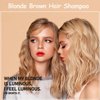 Blonde Brown Hair Color Shampoo 3 in 1 - Instant Natural Hair Dye for Men and Women, Long Lasting Brown Color - Works in Minutes