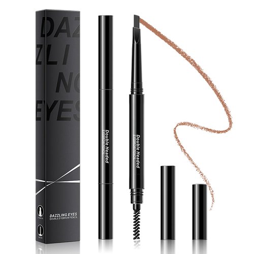Eyebrow Pencil Brown Brow Pencil - Waterproof Eyebrow Makeup Brow Pen, Eyebrow Pen with Multi Function Eyebrow Brush, Long-Lasting & Smudge-Proof Eye Brow Pencils for Women Natural Brows (Brown)