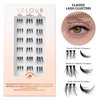 Velour-Xtensions™ Lash Clusters - 18 Individual Cluster Eyelash Extensions – Lightweight & Fluffy Lash Extensions – Soft & Comfortable Eyelash Clusters – Natural Lashes All Eye Shapes (Classic)