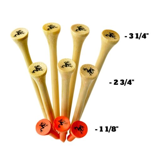 Frogger Golf Green Monsters 100% Bamboo Golf Tees, (3 1/4")