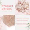 3 Pack Pearls Fashion Flower Stretchy Organza Mesh Hair Scrunchies, Elastic Hair Ties Rubber Bands Hairbands, Ponytail Holders Floral Headbands Accessories for Women & Girls Thick Thin Hair (A#)