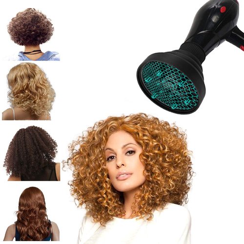 WAJIAYON Universal Collapsible Hair Dryer Diffuser Attachment- Salon Grade tool,Lightweight Foldable Portable Travel Folding Design Fit Most of blow Dryers-Black