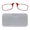 ThinOptics unisex-adult Reading Glasses + White Universal Pod Case | Red Frames, 2.50 Strength Readers Red Frames / White Case, 44 mm
