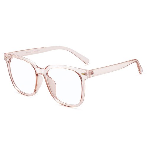 PANNER Oversized Square Blue Light Blocking Glasses for Women Men Anti Glare Reduce Eyestrain Computer Glasses(Light Orange)