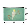 GRAPHICS & MORE Charming Cockatiel Yellow Crest Makeup Cosmetic Bag Organizer Pouch
