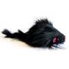 Kats'N Us Real Rabbit Fur Long Hair Mouse Cat Toy - Interactive Cat Toys, Real Fur Mice,- Interactive Rattle Cat Toy - Furry Mouse Toys - 2 Pack Black Mice