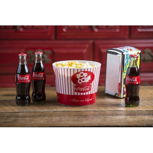 Tablecraft Coca-Cola Popcorn/Snack Bucket"Pause & Refresh" (CC400), Red