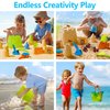 iPlay, iLearn Kids Beach Toys, Toddler Outdoor Sand Toy, Outside Summer Sandbox Playset W/Portable Castle Bucket, Shovels Set, Sand Molds, Travel Fun Gifts for 3 4 5 6 7 8 Year Old Boy Girl Children