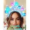 EARENT Light Up Snowflake Headbands LED Xmas Hair band Glowing Christmas Costume Hair Accessories for Women
