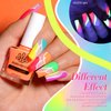 Born Pretty Nail Polish Set, Quick Dry Neon Nail Polish 6 Bright Colors 0.34oz Fluorescent Nail Lacquer Non Gel Finger Nail Polish Kit Valentine's Gift 6PCS 10ML