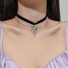 TseanYi Black Velvet Choker Necklace Goth Silver Snake Dark Neckalce Punk Snake Velvet Suede Neckalce Dark Serpent Pendant Necklace