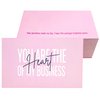 RXBC2011 Thank you cards you are the Heart of my business Cards Package Insert for online business Pack of 100 (100 CARD, PINK)