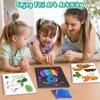 Art & Craft Activity,Foil Craft Dinosaur DIY Art Fun Kits,No Mess Creative Foil Art Kits Set Drawing Game for Kids,Birthday Gifts Crafts Supplies Travel Toys for Girls Boys Ages 4 5 6 7 8 9 Year Old