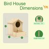 Thick&Thin Bird House Kits for Adult, Wooden DIY Birdhouse Kit, Outdoor Woodworking Crafts Freestyle Painting, Arts and Crafts Projects with Paints & Brushes, Gift Christmas