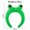 YARIEW Frog Ears Headband Plush Animal Ears Headband Frog Headband Spa Face Wash Headband Cute Ears Head Band Frog Costume Party Hair Accessories for Adult Women Kids
