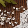 Flower Crystal Bridal Hair Comb Clip for Brides, Bridal Head Pieces Hair Pieces Wedding Hair Accessories for Women Girls Bride Bridesmaid