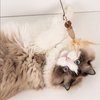 AiduduPet Cat Feather Toys Refills Cat Wand Replacement 6Pcs,Cat Teaser Wand Refills with Feather and Silvervine Sticks for Indoor Cat Chew Toy,Interactive Cat Wand Toy Refills