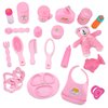 28 PCS Baby Doll Accessories Complete Car Set - Doll Feeding Pretend Playset for Kids, Girls with Magic Milk Bottles in a Storage Bag
