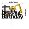 Nevperish 1 Pc Construction Cake Topper Vehicle Cake Decoration Excavator Cake Topper Happy Birthday Party Supplies Favors for Kids Boys