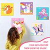 Kids Paint by Number Kits Including 6 Pre-Drawn Canvas for Painting, 6 Brushes 17 Paints and 2 Easels, Perfect Art Painting Kit for Kids, Arts and Crafts Painting for Kids Ages 8-12