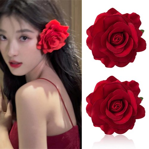 2 PCS Flower Hair Claw Clip Floral Hair Barrettes Hair Pins Hair Accessories for Women and Girls 061#06