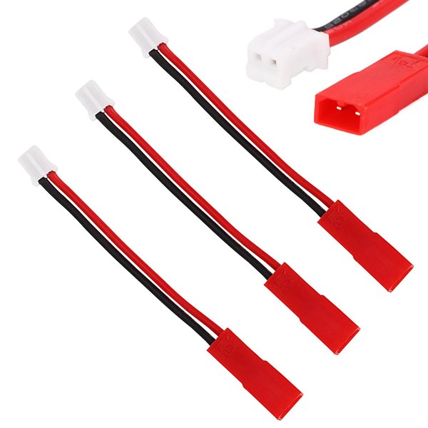 3pcs JST to PH2.0 Adapter Cable JST Adapter PH2.0 Connector JST Connector Female JST-PH Cable PH2.0 to JST Adapter SCX24 Battery Cable for Axial SCX24 1/24 RC Tracked Vehicle