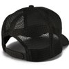 Armycrew XXL Oversize High Crown Adjustable Plain Mesh Back Trucker Baseball Cap - Black
