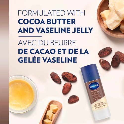 Vaseline Cocoa Shimmer Jelly Stick Highlighter & Luminizer – Vaseline Cocoa Butter Body Shimmer Stick, Vaseline Lotion, Travel Size, for Glowing Skin, 1.4 Oz Ea (Pack of 6)