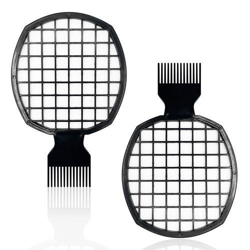 Kootinn 2Pcs Upgraded Twist Combs Hair Sponge Brush, Superior to Hair Sponge for Curls in Men and Women, Dual-sided Design, ABS Material, Ergonomic, Lasting Over a Year, 2 Combs Included