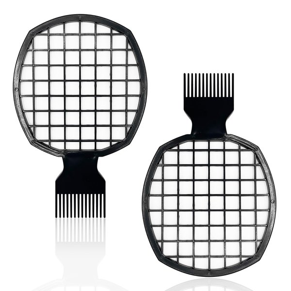 Kootinn 2Pcs Upgraded Twist Combs Hair Sponge Brush, Superior to Hair Sponge for Curls in Men and Women, Dual-sided Design, ABS Material, Ergonomic, Lasting Over a Year, 2 Combs Included
