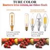 LiteHistory Dimmable T6 led Bulb 25W Candelabra led 2200K Amber 120lm 2W e12 T25 led Bulb 6Pack