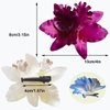 Rowcay 10 Pcs Bohemian Flowers Hair Clip, Multi Color Chiffon Orchid Hair Clips, Double Orchid Hair Clips, Bridal Wedding Jewelry, Beach Party Wedding, Hair Clip Accessories