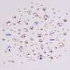 Tisslan 100pcs Mix Shapes Glass Ab Crystals Flatback Nail Decoration Gems 720pcs Round Rhinestones for Nails Crafts Assortment