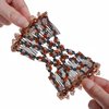 Ruihfas Vintage Beaded Crystal Flower Easy Stretchy Double Clips Hair Comb Hair Accessories (Coffee)