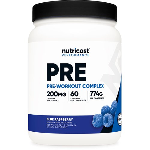 Nutricost Pre-Workout Complex Powder (60 Servings, Blue Raspberry) - Pre-Workout Supplement with Beta-Alanine, Taurine & Amino Acids