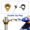 MOFEEZ Flagpole Rotating Rings,360 Degree Anti-Wrap Flag Mounting Rings with Bearings for 7/10" -1" Diameter Flag Pole Tangle Free (Pack of 2-Gold)