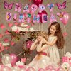 BIEUFBJI Butterfly Birthday Decorations Butterfly Birthday Banner Butterfly Happy Birthday Banner Butterfly Banner Decor Fairy Happy Birthday Banner Fairy Garden Birthday Party Supplies