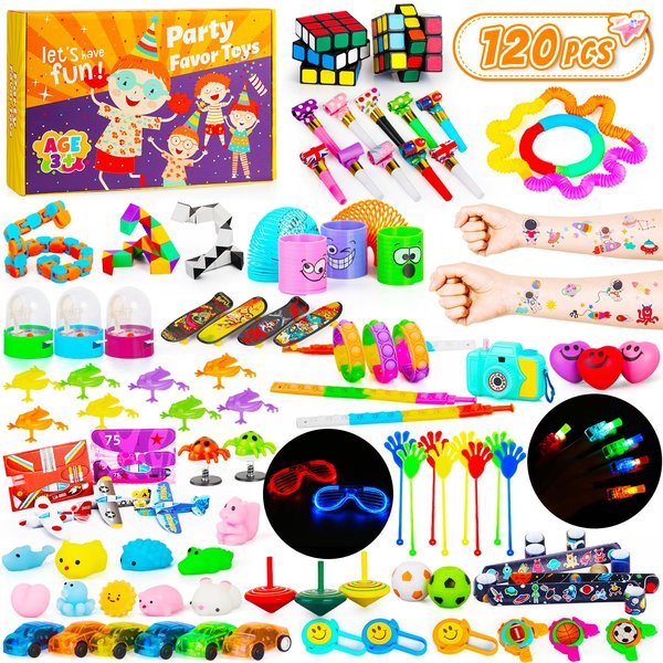 120 PCS Fidget Toys, Carnival Prizes, Birthday Gifts
